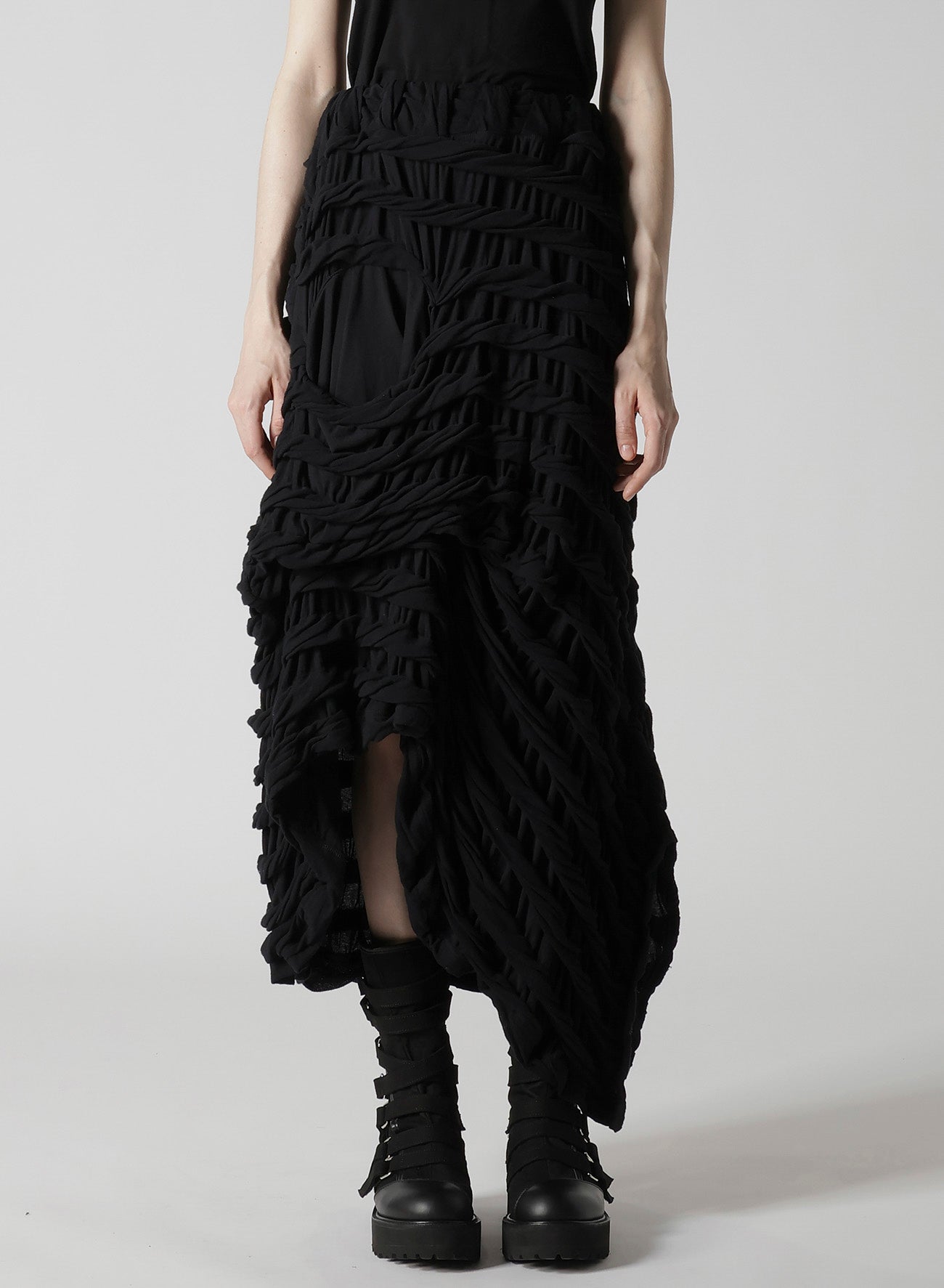 TWIST JACQUARD IRREGULAR HEM SKIRT