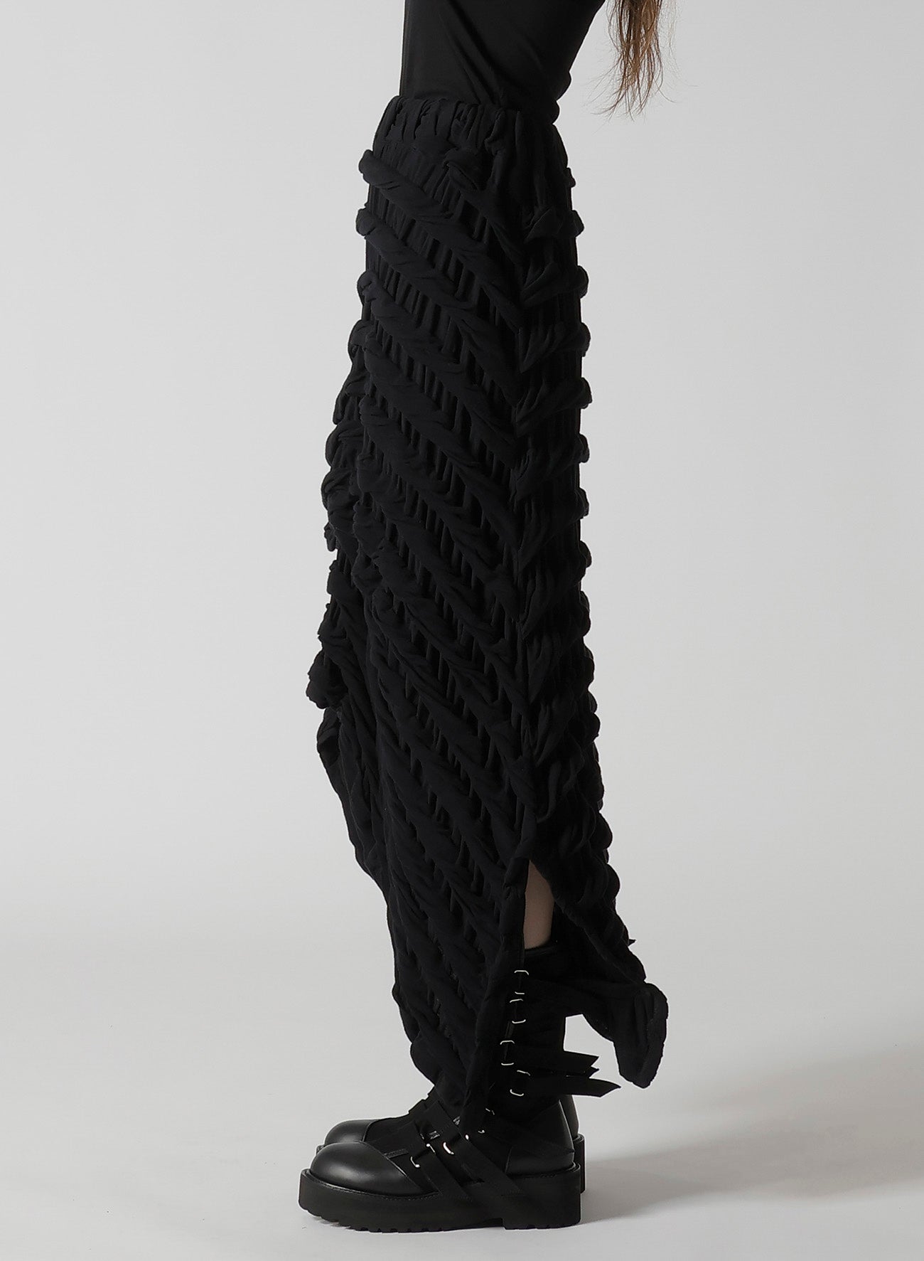 TWIST JACQUARD IRREGULAR HEM SKIRT