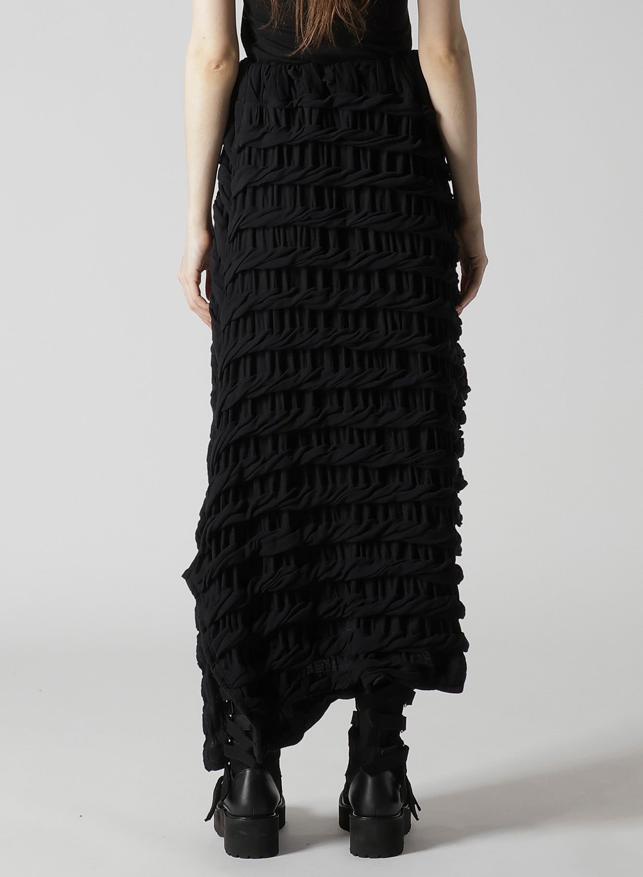TWIST JACQUARD IRREGULAR HEM SKIRT