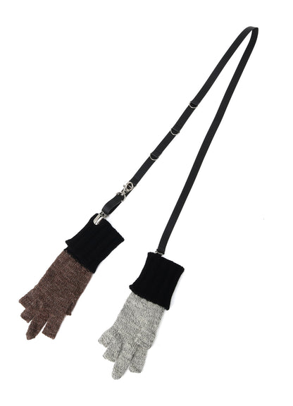 SLUB MIX BELTED MIDDLE FINGER GLOVE