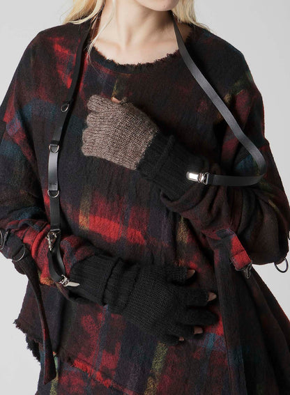 SLUB MIX BELTED MIDDLE FINGER GLOVE