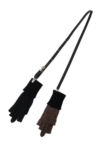 SLUB MIX BELTED MIDDLE FINGER GLOVE