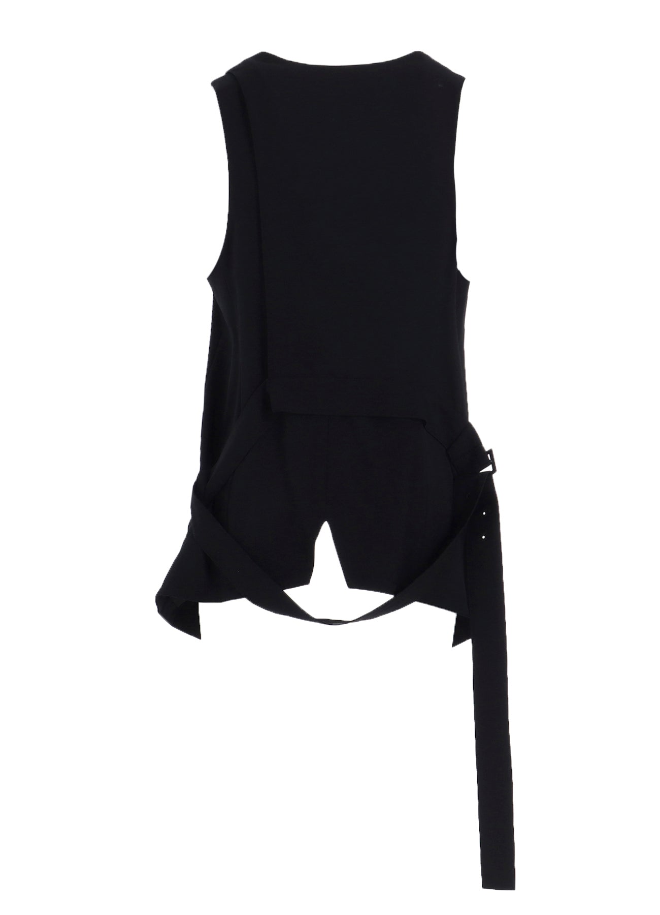 WOOL GABARDINE LAYERED VEST