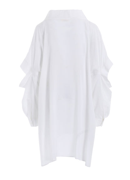 SOFT LAWN ELBOW SLIT LONG SHIRT