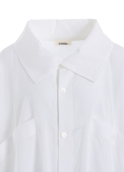 SOFT LAWN ELBOW SLIT LONG SHIRT