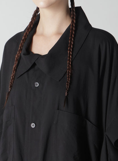 SOFT LAWN ELBOW SLIT LONG SHIRT