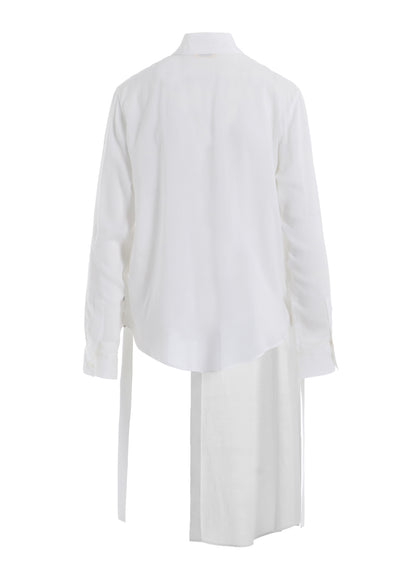 SOFT LAWN ASYMME SLIT SHIRT