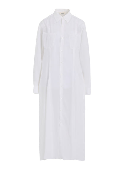 SOFT LAWN FLARED SLIT DRESS