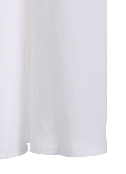 SOFT LAWN FLARED SLIT DRESS