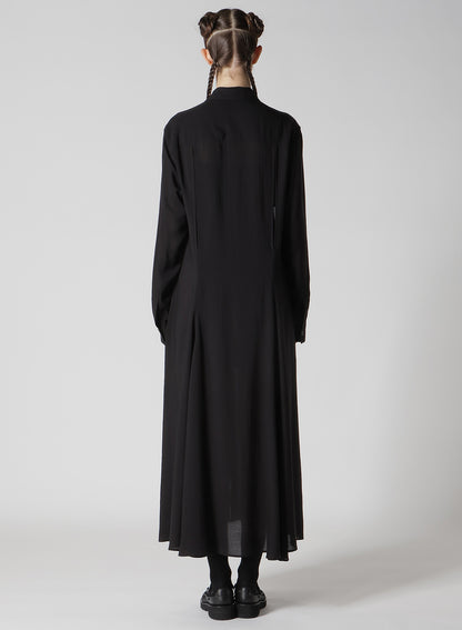 SOFT LAWN FLARED SLIT DRESS