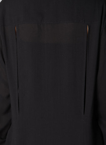 SOFT LAWN FLARED SLIT DRESS