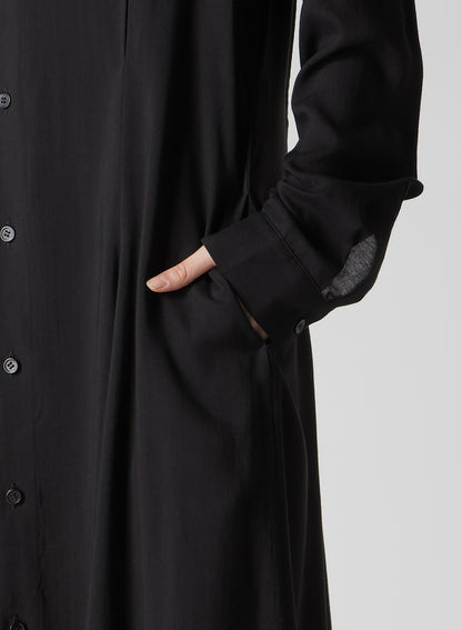 SOFT LAWN FLARED SLIT DRESS