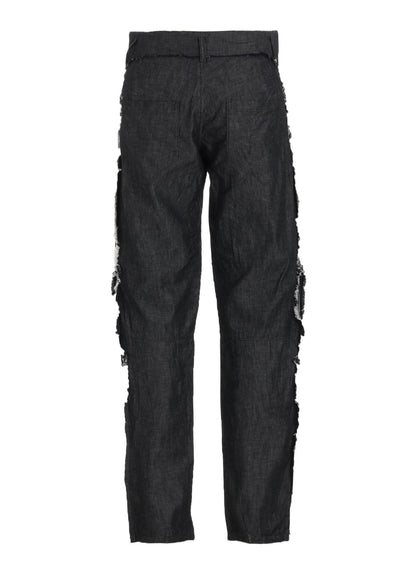 LIGHT DENIM BIKER PANTS