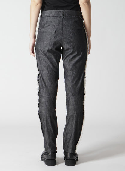 LIGHT DENIM BIKER PANTS
