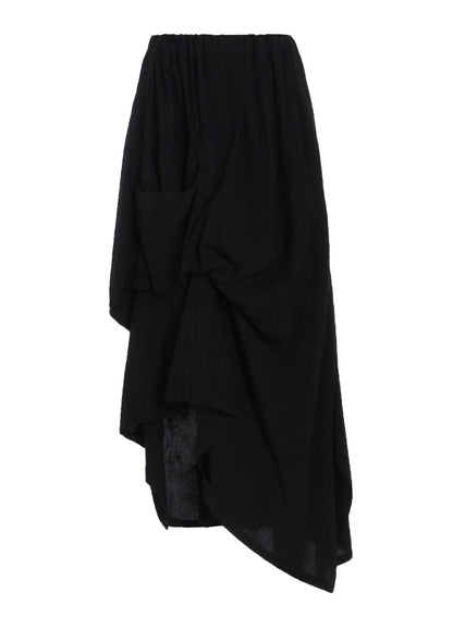 STRIPE IRREGULAR HEM SKIRT