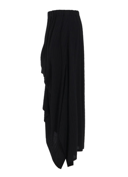 STRIPE IRREGULAR HEM SKIRT