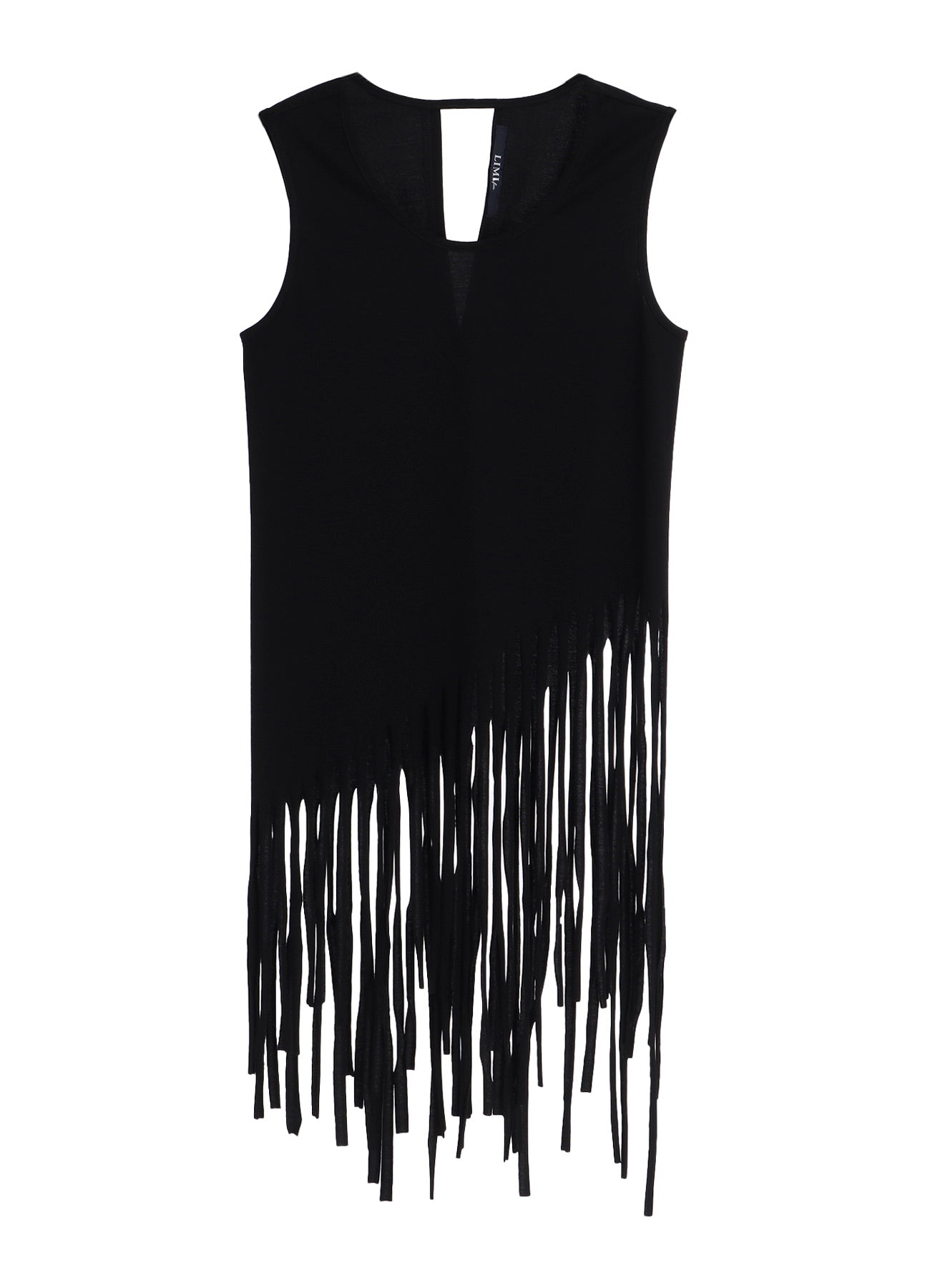 FRINGE PLAIN STITCH HEM FRINGE TANK TOP
