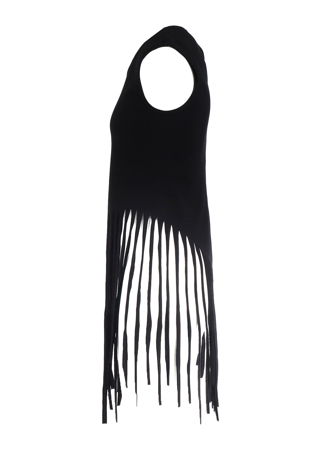 FRINGE PLAIN STITCH HEM FRINGE TANK TOP