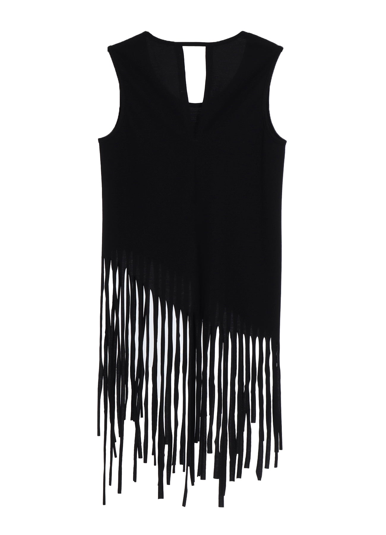 FRINGE PLAIN STITCH HEM FRINGE TANK TOP