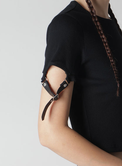 RIB STITCH BELTED CUFF T-SHIRT