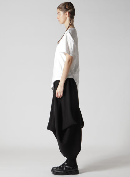 TUCK JACQUARD SQUARE HEM T-SHIRT