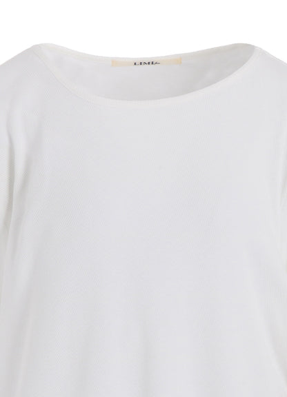 RIB STITCH SQUARE HEM T-SHIRT