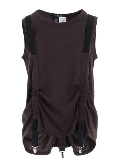 PLAIN STITCH SUSPENDER TANK TOP