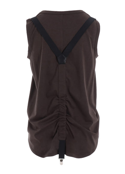 PLAIN STITCH SUSPENDER TANK TOP
