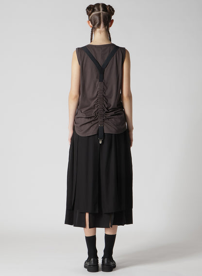 PLAIN STITCH SUSPENDER TANK TOP