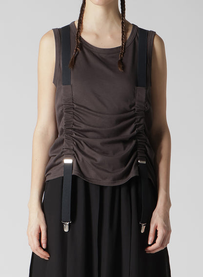 PLAIN STITCH SUSPENDER TANK TOP