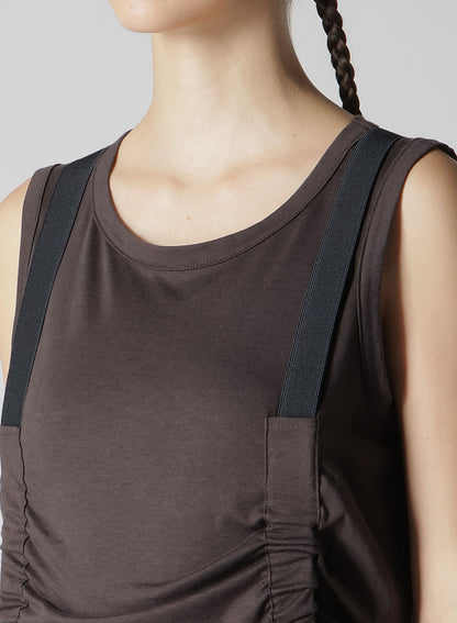 PLAIN STITCH SUSPENDER TANK TOP