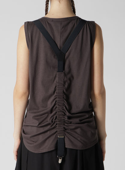 PLAIN STITCH SUSPENDER TANK TOP