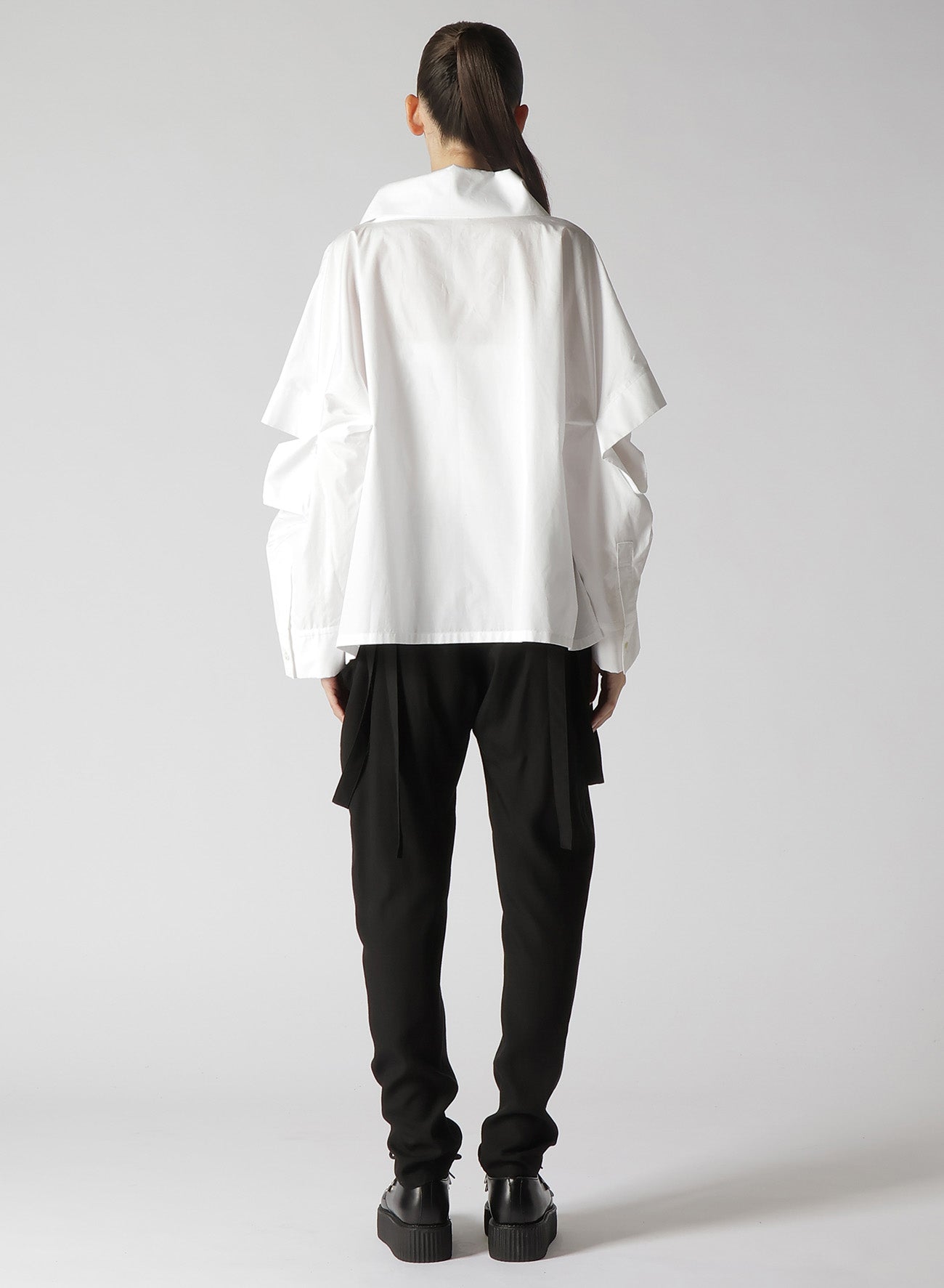 100/2 BROAD COTTON ELBOW SLIT SHIRT