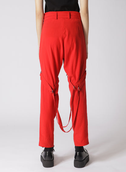 SOFT BROAD COTTON HANGING STRAP PANTS