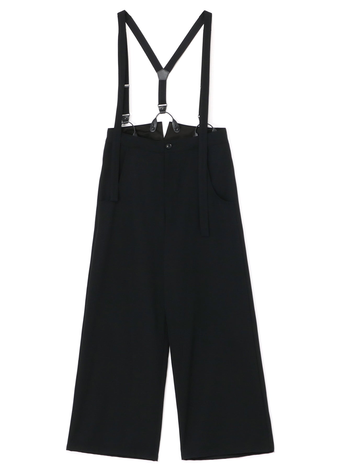 WOOL GABARDINE SUSPENDERS PANTS