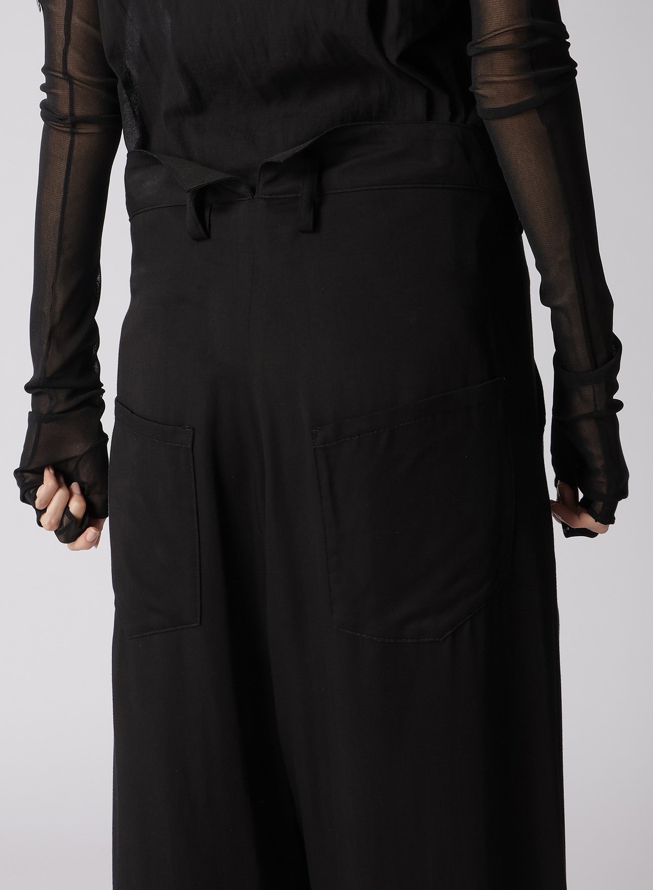 RAYON SATIN WAIST STRING PANTS