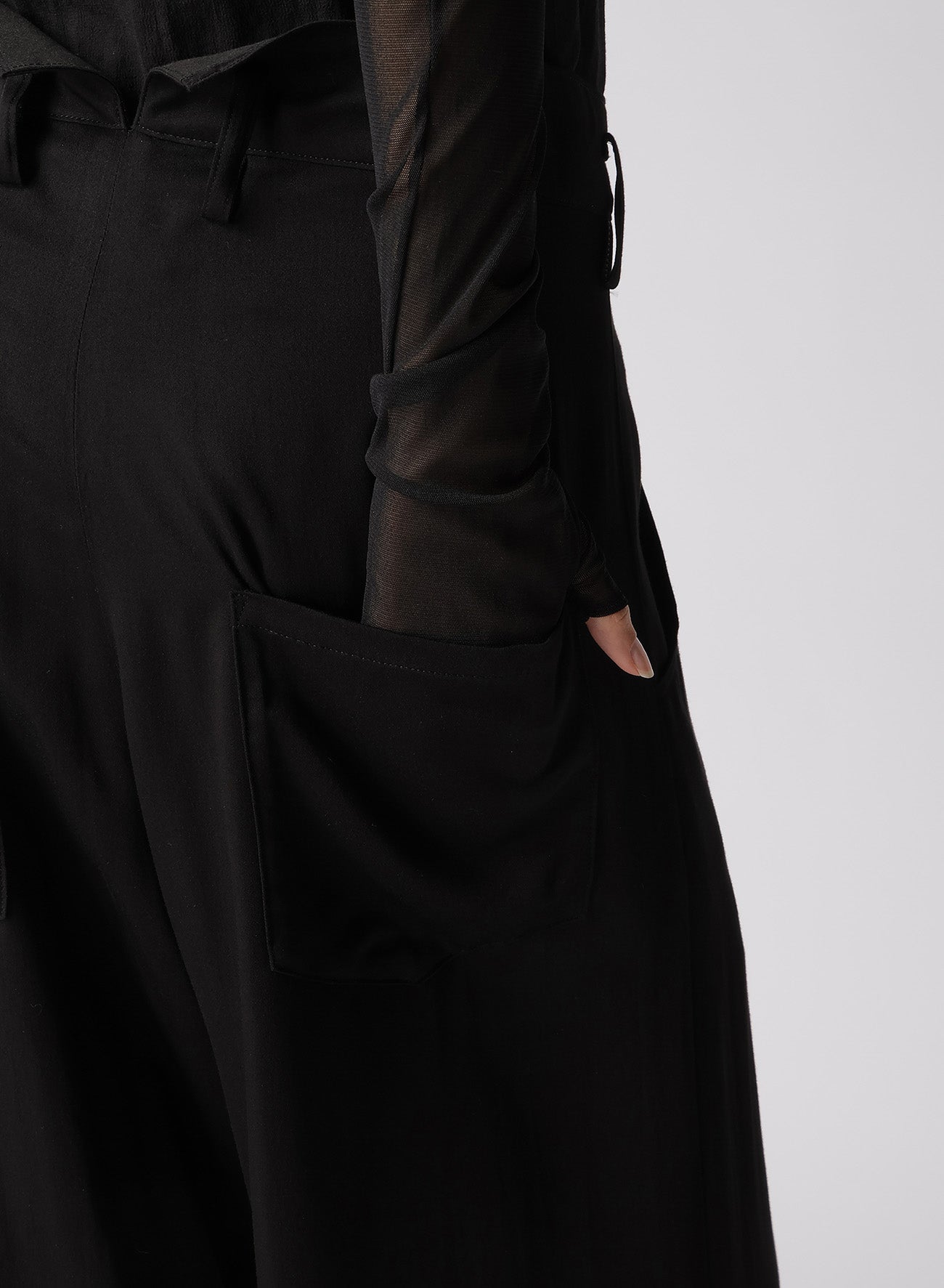 RAYON SATIN WAIST STRING PANTS