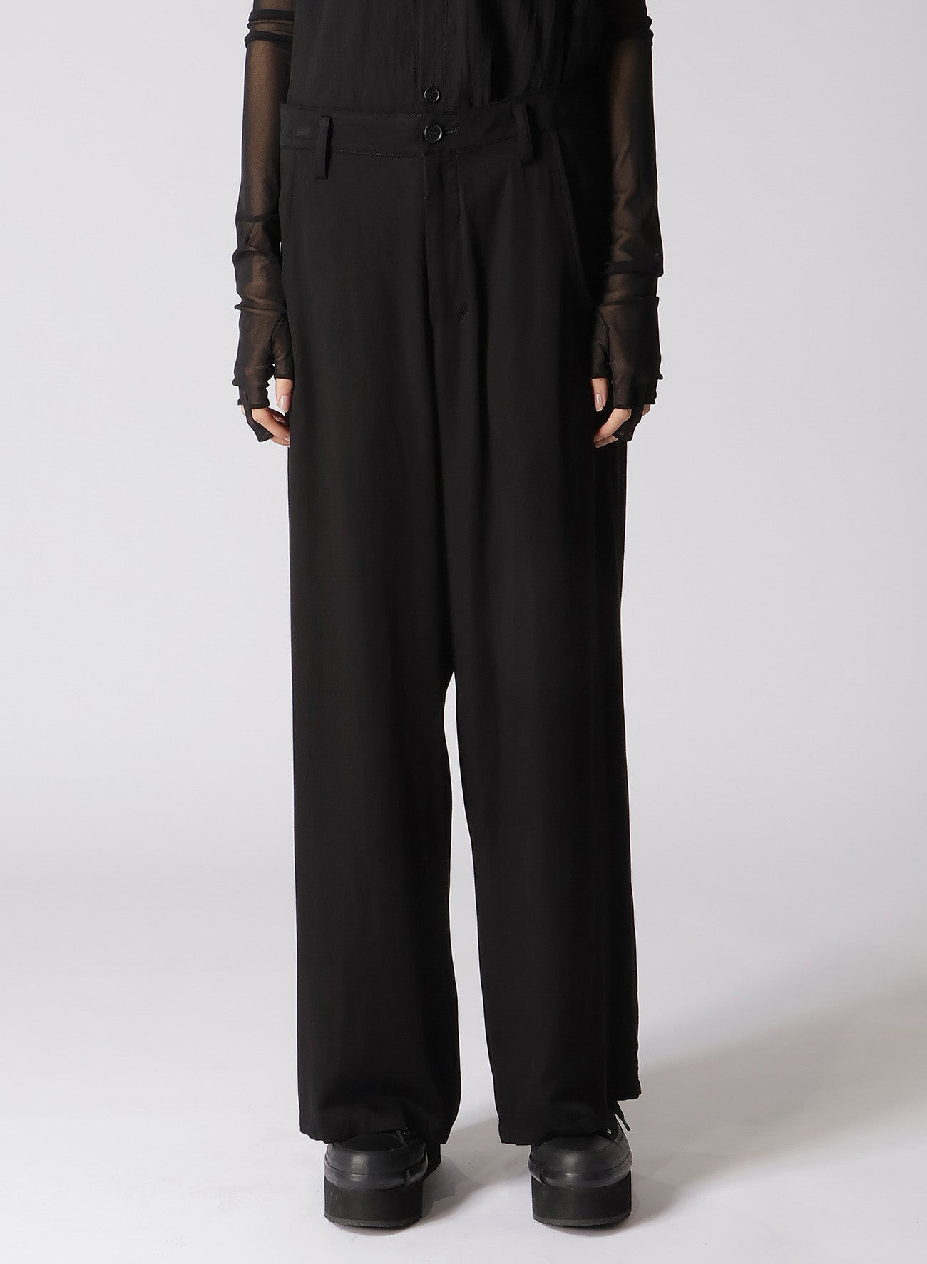 RAYON SATIN WAIST STRING PANTS
