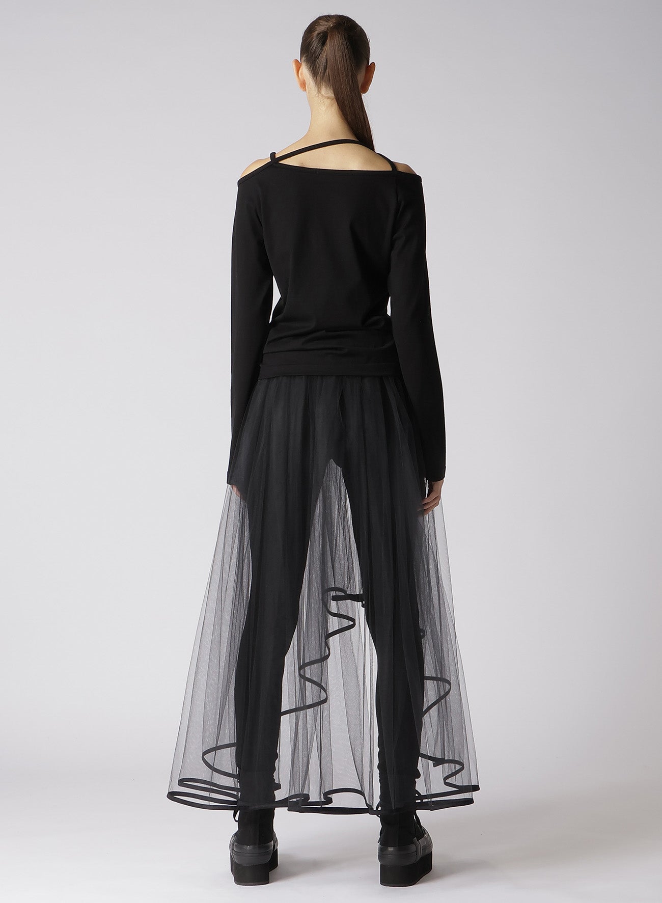 60/2 COTTON JERSEY SHOULDER STRING LONG T-SHIRT