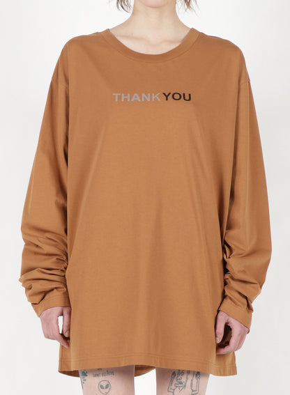 Fu*k You Print Oversized Long T-Shirt