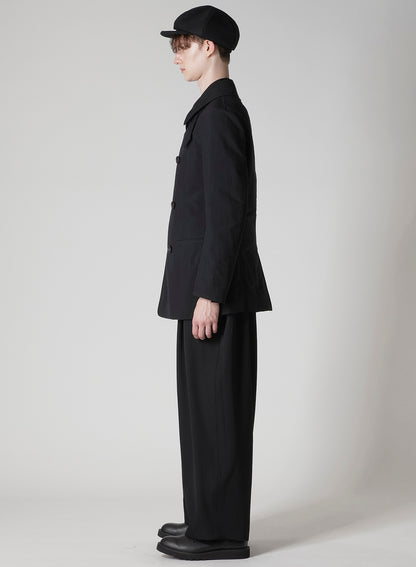 NYLON TASLAN PEACOAT WITH THINSULATE