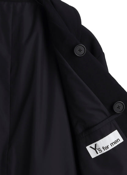 NYLON TASLAN PEACOAT WITH THINSULATE