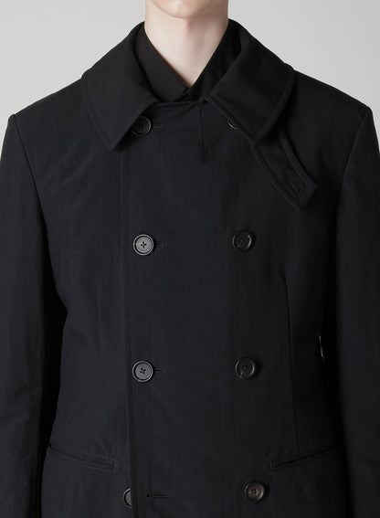 NYLON TASLAN PEACOAT WITH THINSULATE