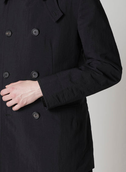 NYLON TASLAN PEACOAT WITH THINSULATE