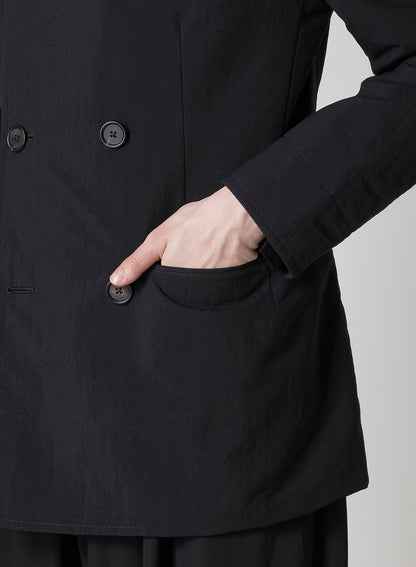 NYLON TASLAN PEACOAT WITH THINSULATE
