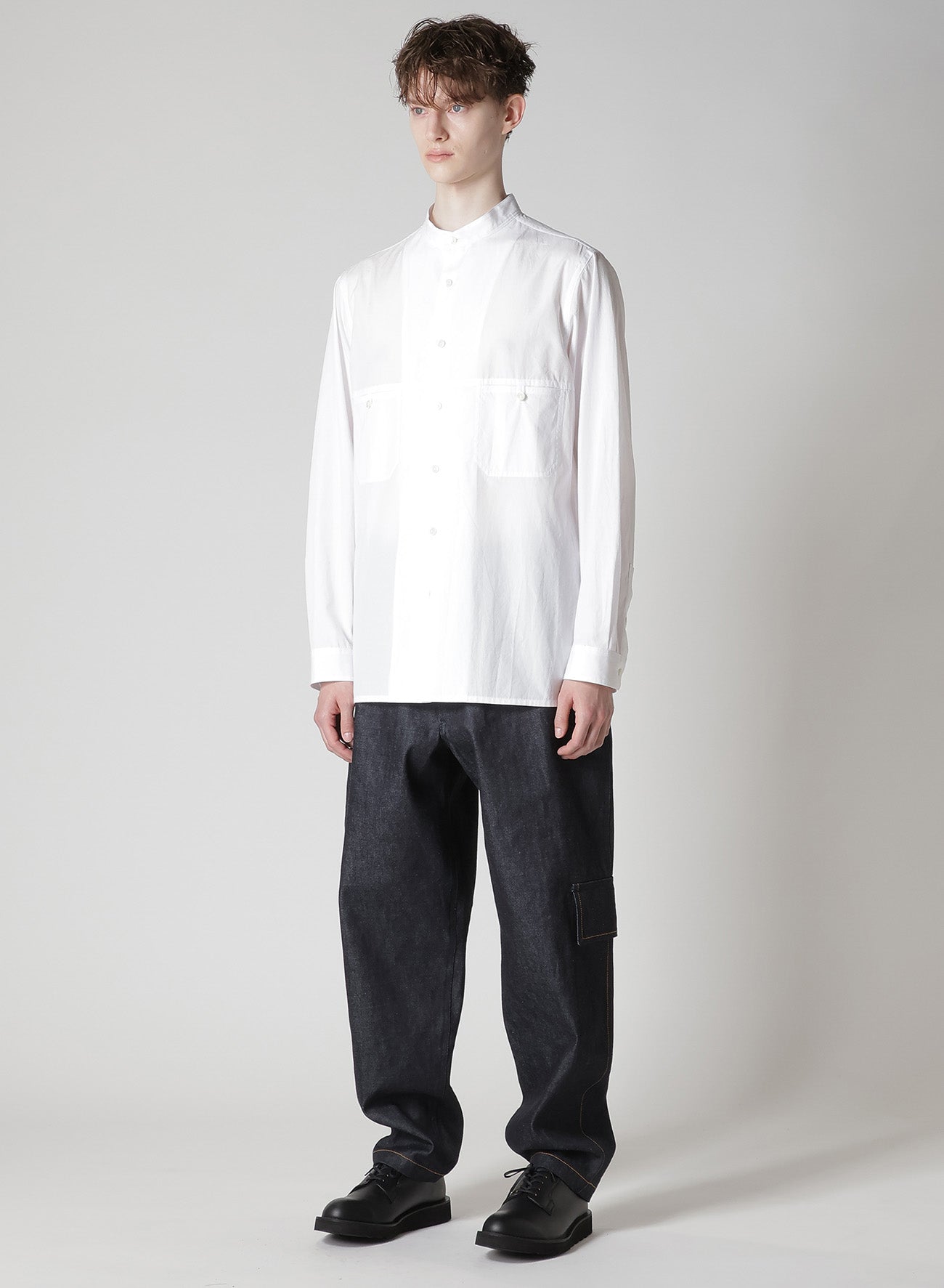 100/2 BROAD PANEL STAND COLLAR SHIRT