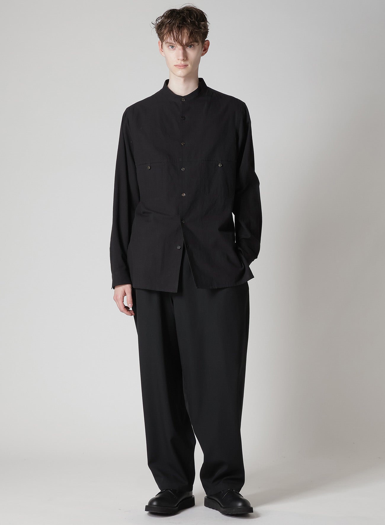 KHADI PANEL STAND COLLAR SHIRT