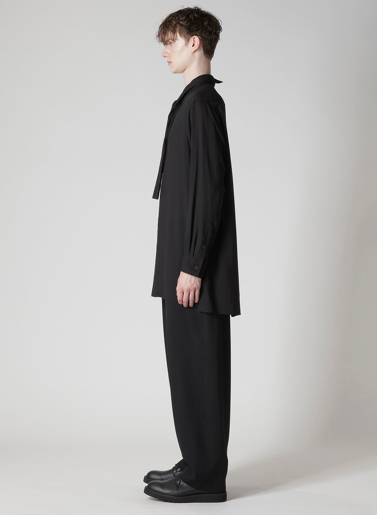 CELLULOSE LAWN SHIRT WITH SHAWL