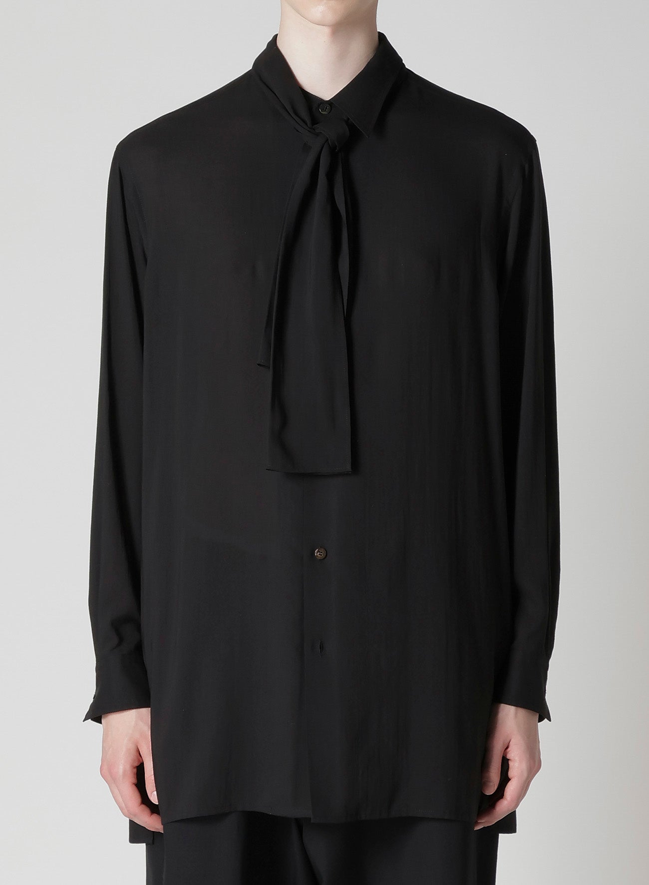 CELLULOSE LAWN SHIRT WITH SHAWL