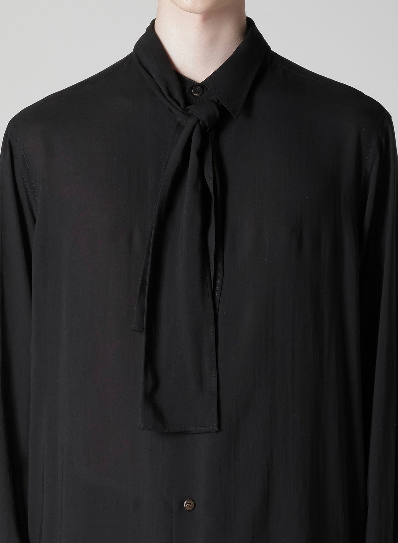 CELLULOSE LAWN SHIRT WITH SHAWL